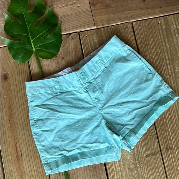 GAP khakis Women's Aqua Shorts size 0 - Picture 1 of 4